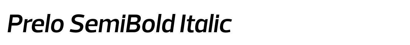 Prelo SemiBold Italic
